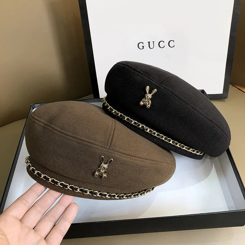 Boina Feminina Estilo Britânico