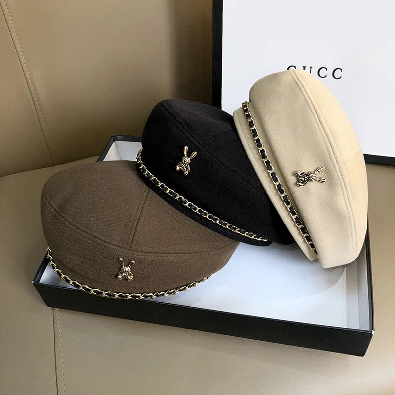 Boina Feminina Estilo Britânico