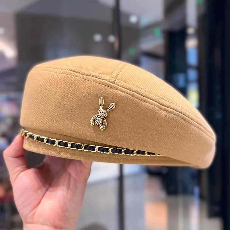 Boina Feminina Estilo Britânico