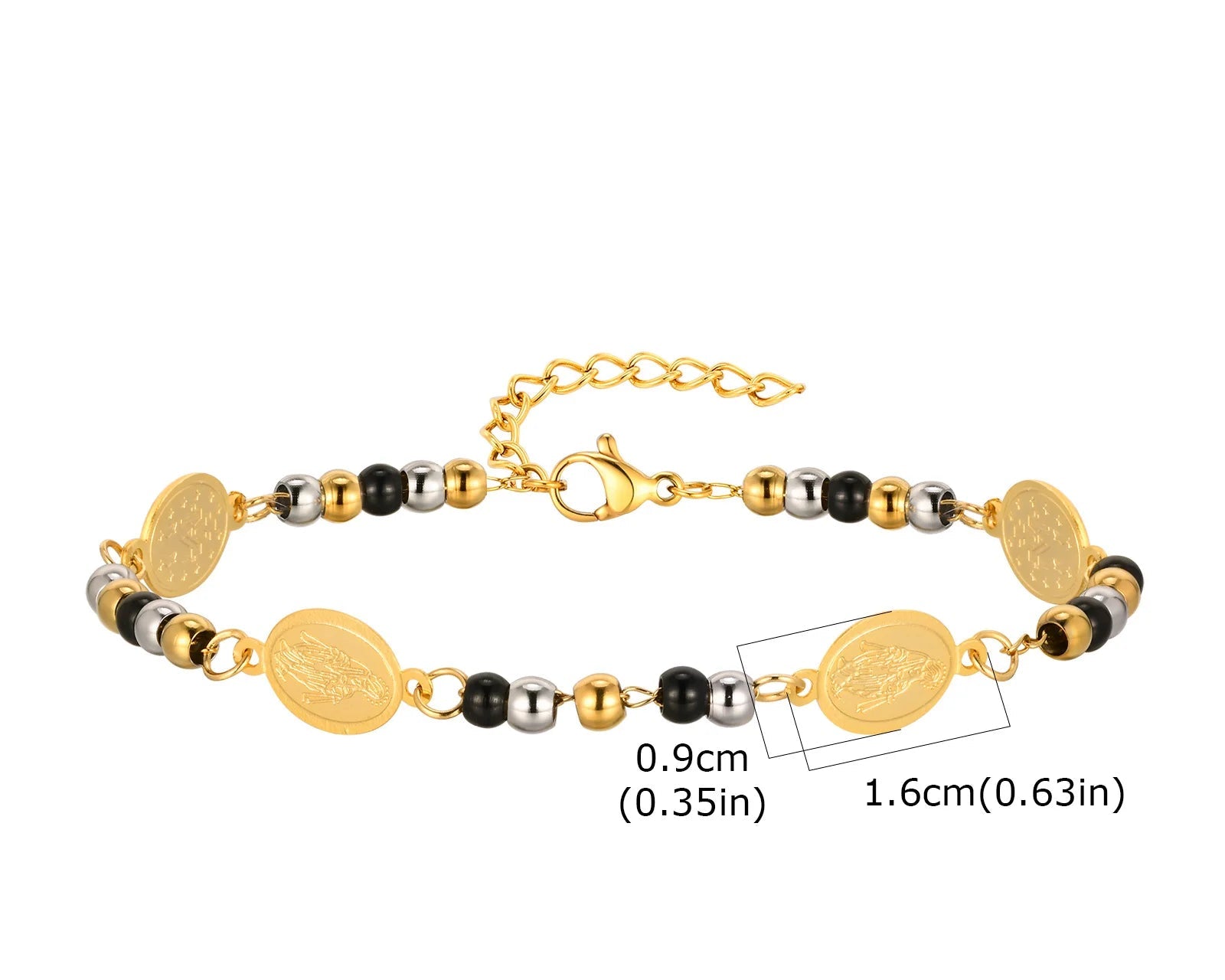 Pulseira Terço com Cruz