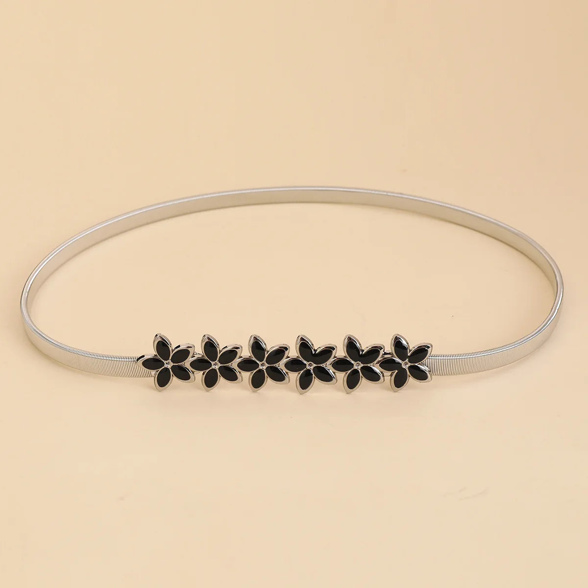 Cinto Fino com Seis Pequenas Flores