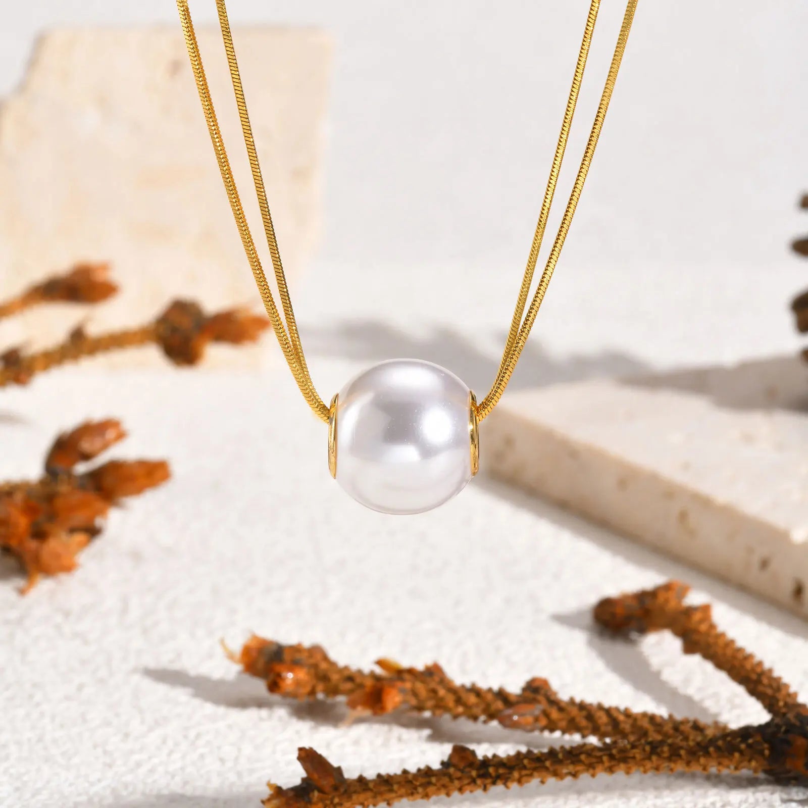 Colar Pérola Dupla Camada