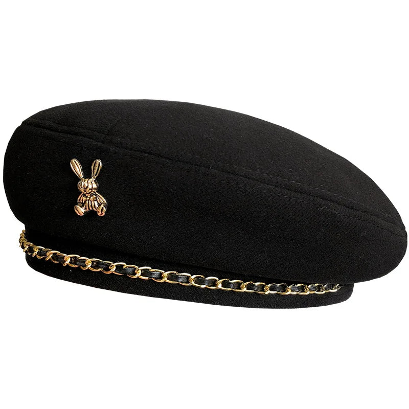 Boina Feminina Estilo Britânico