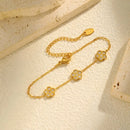 Pulseira com Flor e Zircônia