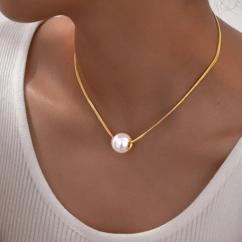 Colar Pérola Dupla Camada