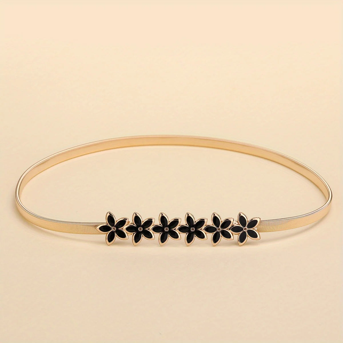 Cinto Fino com Seis Pequenas Flores