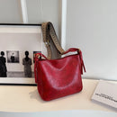 Bolsa de Ombro de Luxo em Cor Lisa