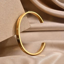 Pulseira Cuff Ajustável Aberta Estrela