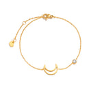 Pulseira de Corrente Fina com Cruz