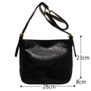 Bolsa de Ombro de Luxo em Cor Lisa