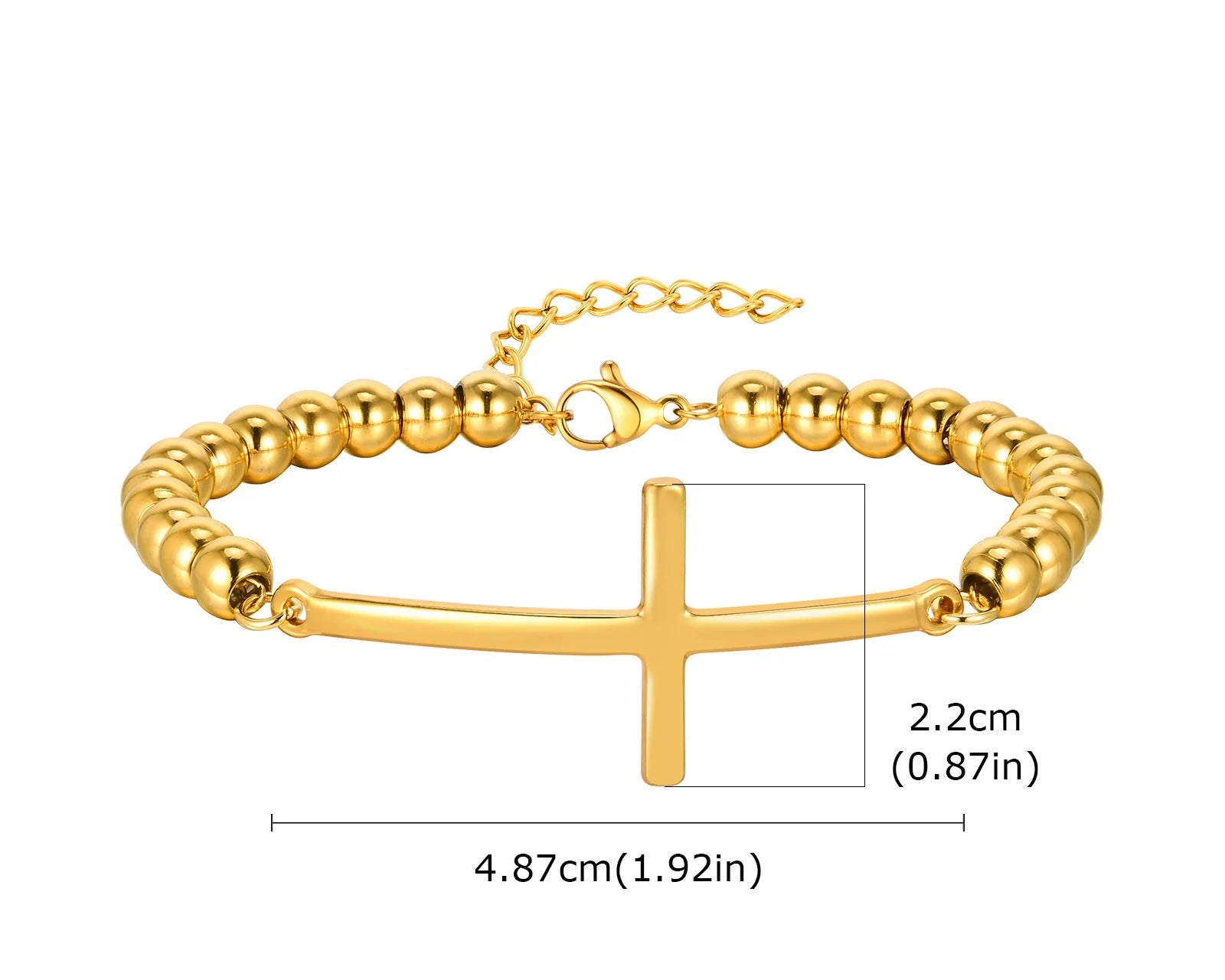 Pulseira Terço com Cruz