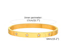 Pulseira Cuff Ajustável Aberta Estrela
