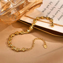 Pulseira Feminina com Elo em Coração