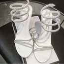 Sandália Tira no Tornozelo em Formato de Cobra